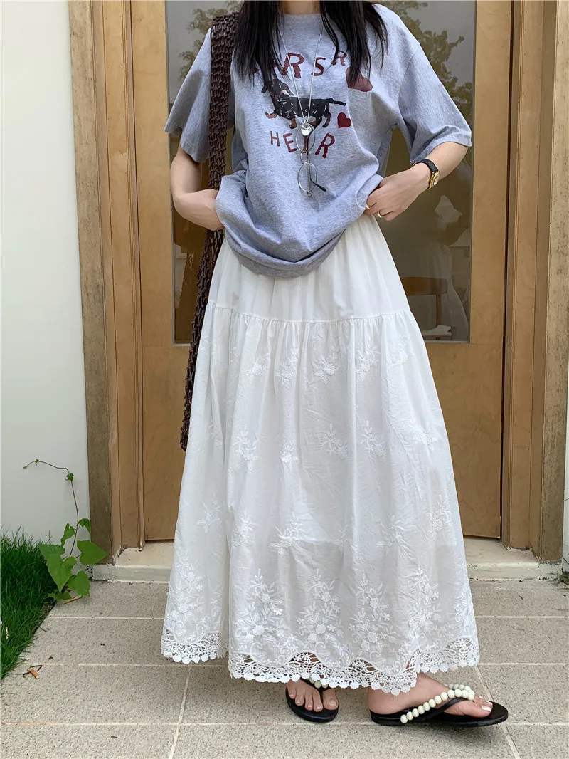 plus Size Summer Korean Style A-Line Half Skirt Lace Splicing Slimming High Waist Breathable Skin-Friendly Women's Skirt
plus Size Summer Korean Style A-Line Half Skirt Lace Splicing Slimming High Waist Breathable Skin-Friendly Women's Skirt
