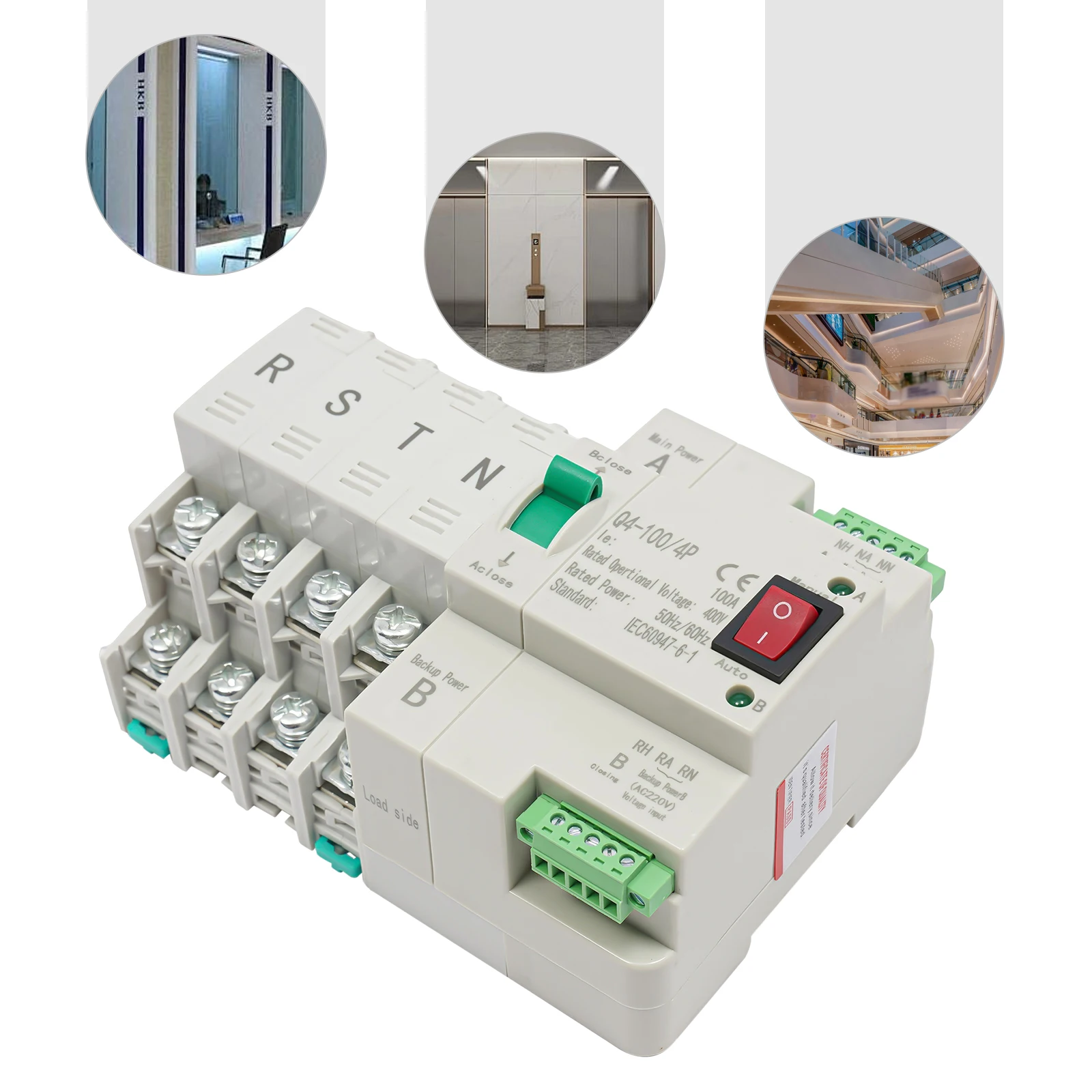 100A 4P Mini Dual Power Automatic Transfer Switch ATS Generator Changeover Switch
100A 4P Mini Dual Power Automatic Transfer Switch ATS Generator Changeover Switch
