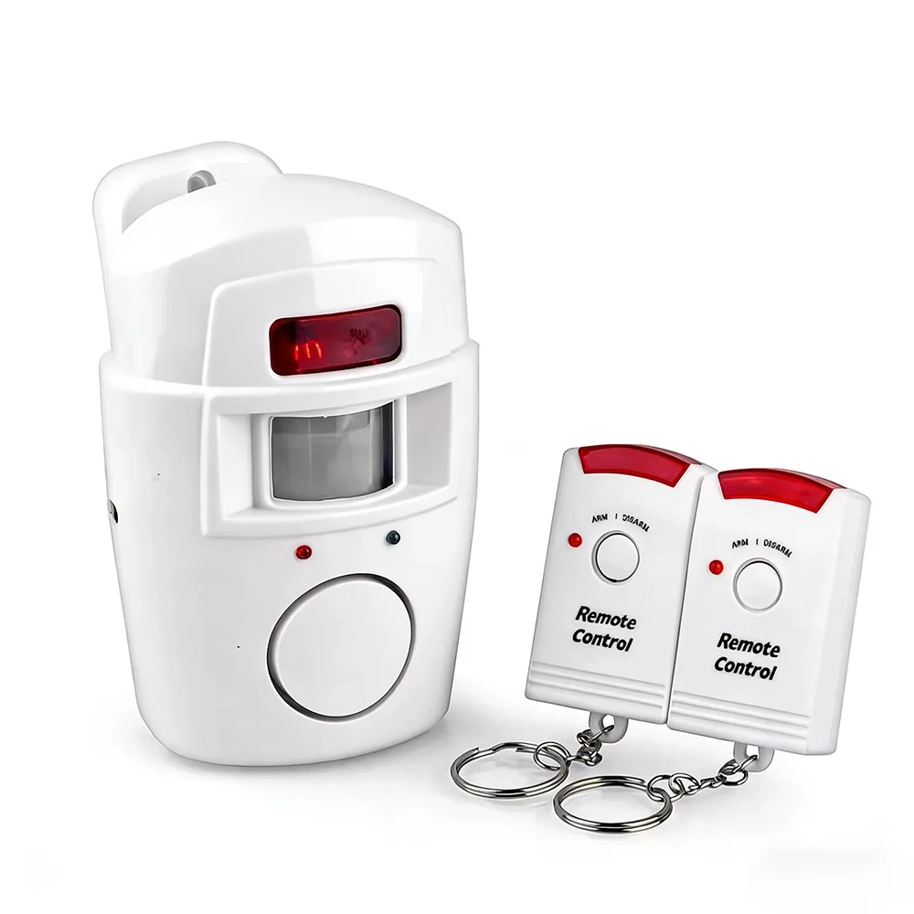 Wireless PIR Motion Sensor Wireless Motion Sensor Alarm 2 Remote Controls Infrared Sensor PIR Alarm System Power Adapter
Wireless PIR Motion Sensor Wireless Motion Sensor Alarm 2 Remote Controls Infrared Sensor PIR Alarm System Power Adapter