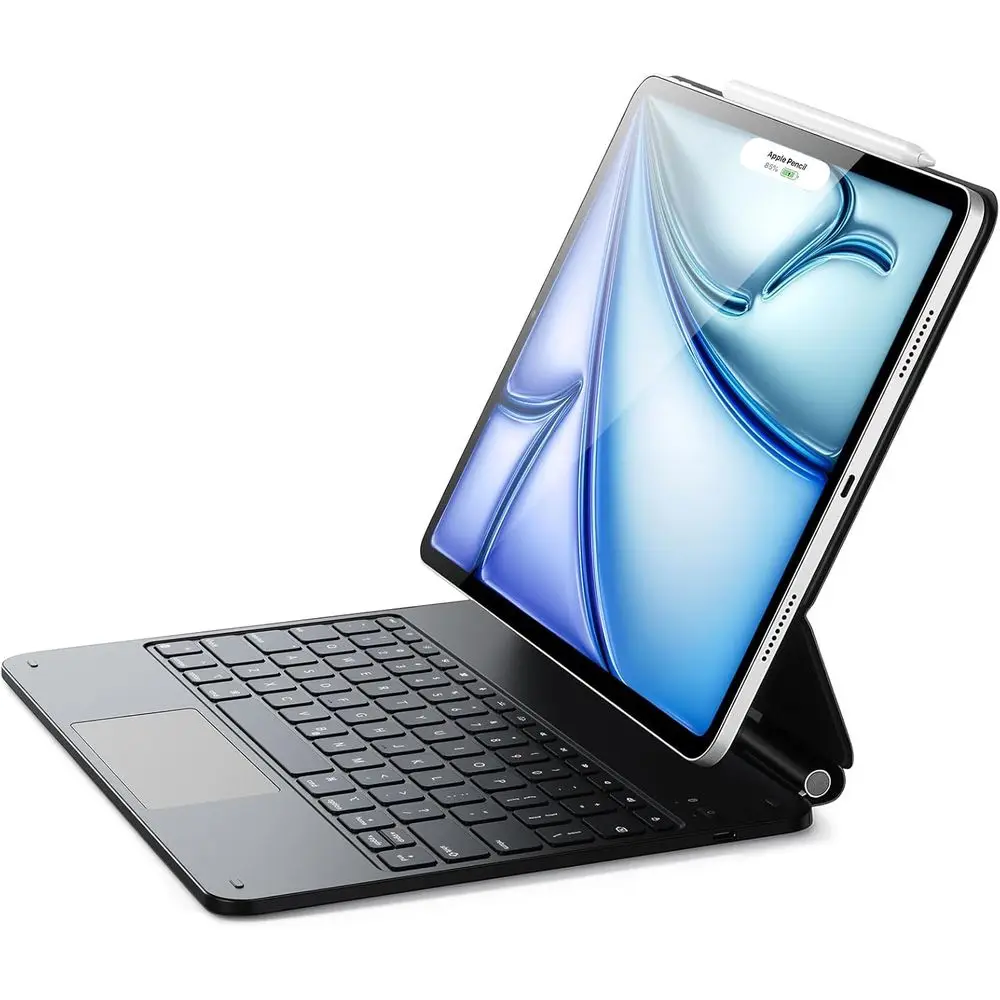 Universal 13 iPad Air & 12.9 Pro Case with Keyboard, Adjustable Stand, Multi-Touch Trackpad, Black
Universal 13 iPad Air & 12.9 Pro Case with Keyboard, Adjustable Stand, Multi-Touch Trackpad, Black