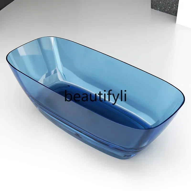 Y ATransparent bathtub household detached small apartment colored resin glass hotel bed and breakfast double bathtub
Y ATransparent bathtub household detached small apartment colored resin glass hotel bed and breakfast double bathtub