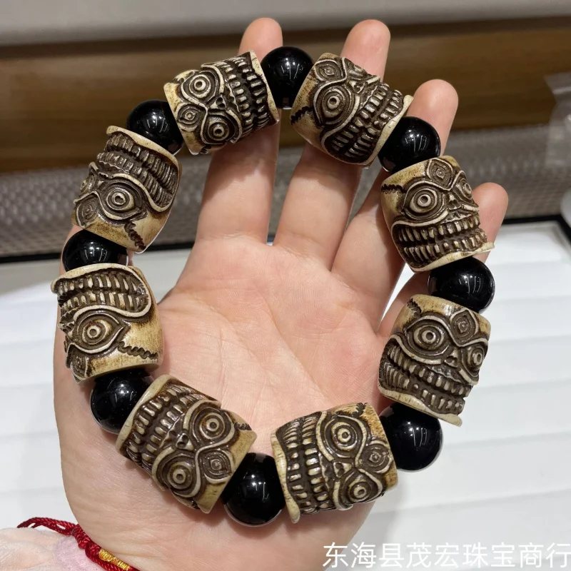 Ox Bone Genfu A Dai Corpse Tuolin Flexible Ring Bracelet Prayer Beads Accessories
Ox Bone Genfu A Dai Corpse Tuolin Flexible Ring Bracelet Prayer Beads Accessories