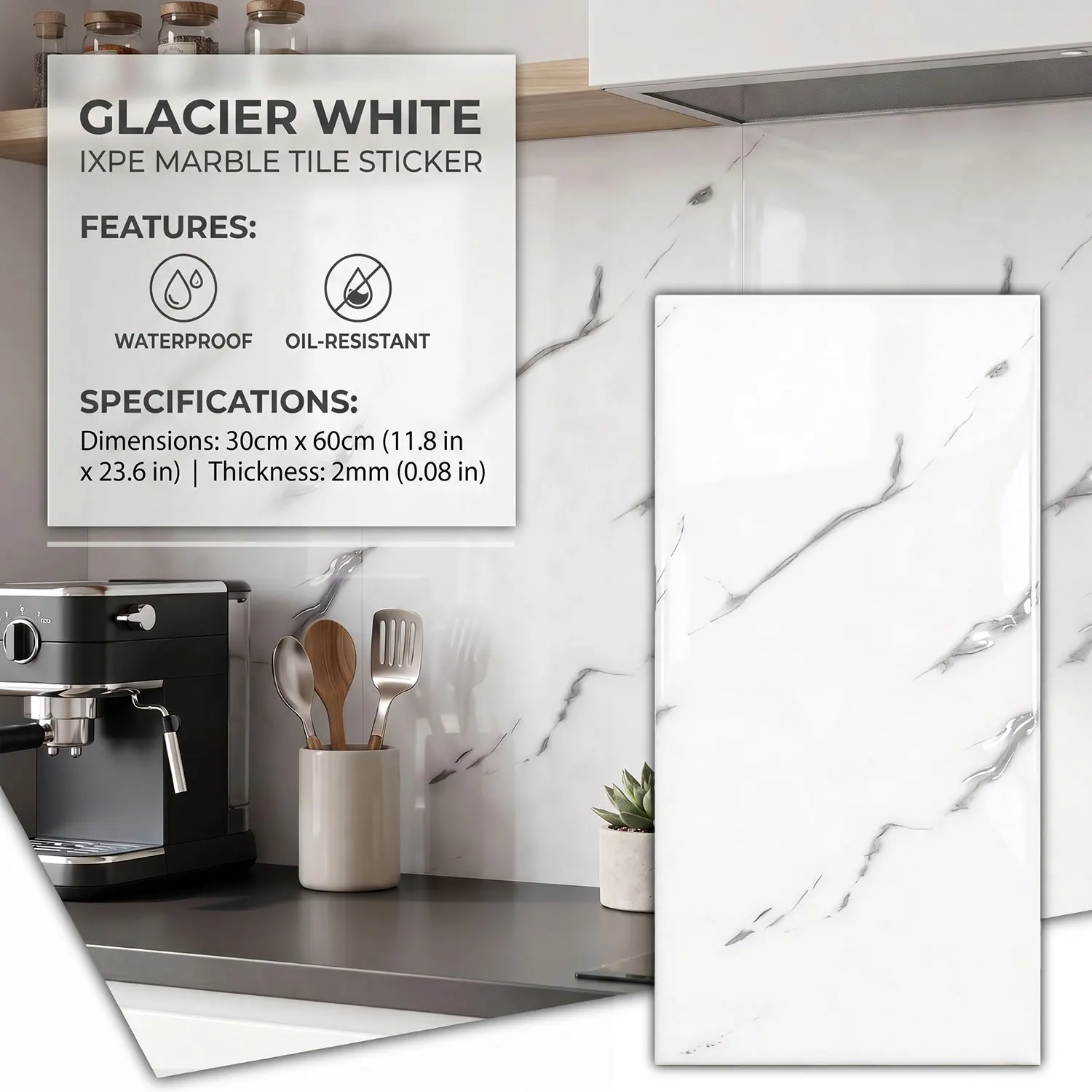Marble Design Thickened for Durability Decor Home Peel-And-Stick Wall Stickers Easy to Install Clean for Bathrooms Kitchens IXPE
Marble Design Thickened for Durability Decor Home Peel-And-Stick Wall Stickers Easy to Install Clean for Bathrooms Kitchens IXPE