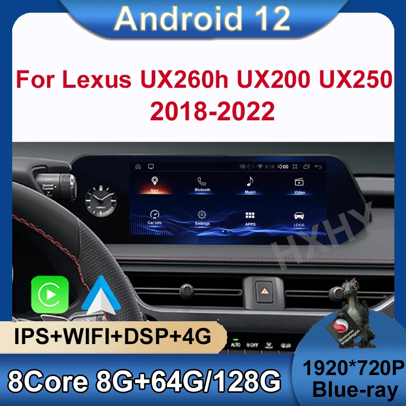 Автомобильный Dvd-плеер с Android 12 Qualcomm 8 + 128G для Lexus UX ZA10 UX200 UX250h 2018-2022, навигация, мультимедийная стереосистема
Автомобильный Dvd-плеер с Android 12 Qualcomm 8 + 128G для Lexus UX ZA10 UX200 UX250h 2018-2022, навигация, мультимедийная стереосистема