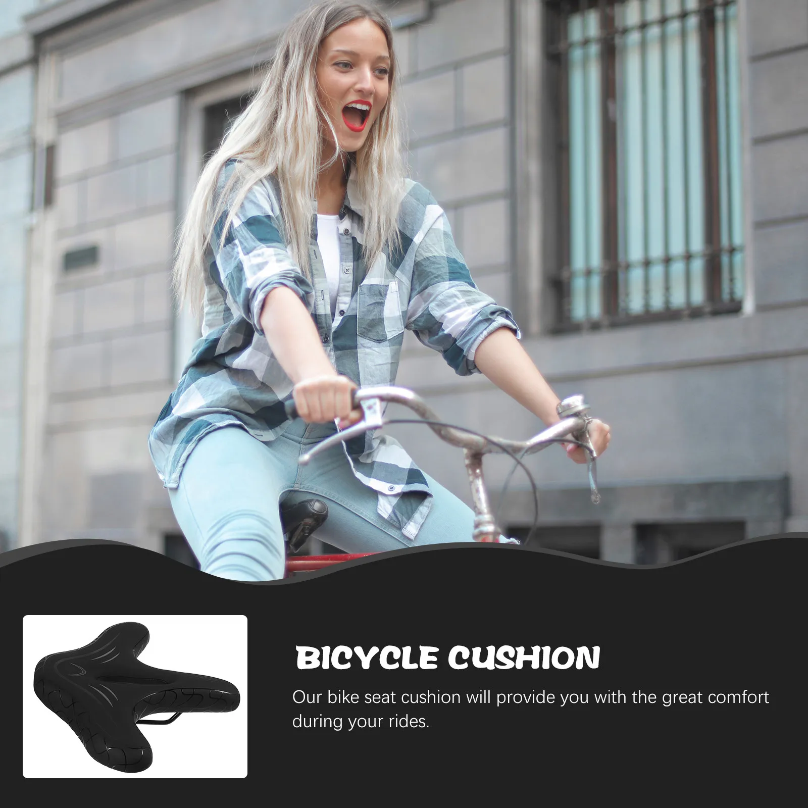 Oversized Bike Seat Cushion Wide Comfortable Bicycle Seat Pad Thick Shock Absorbing for Mountain Road Commuter Bikes
Oversized Bike Seat Cushion Wide Comfortable Bicycle Seat Pad Thick Shock Absorbing for Mountain Road Commuter Bikes