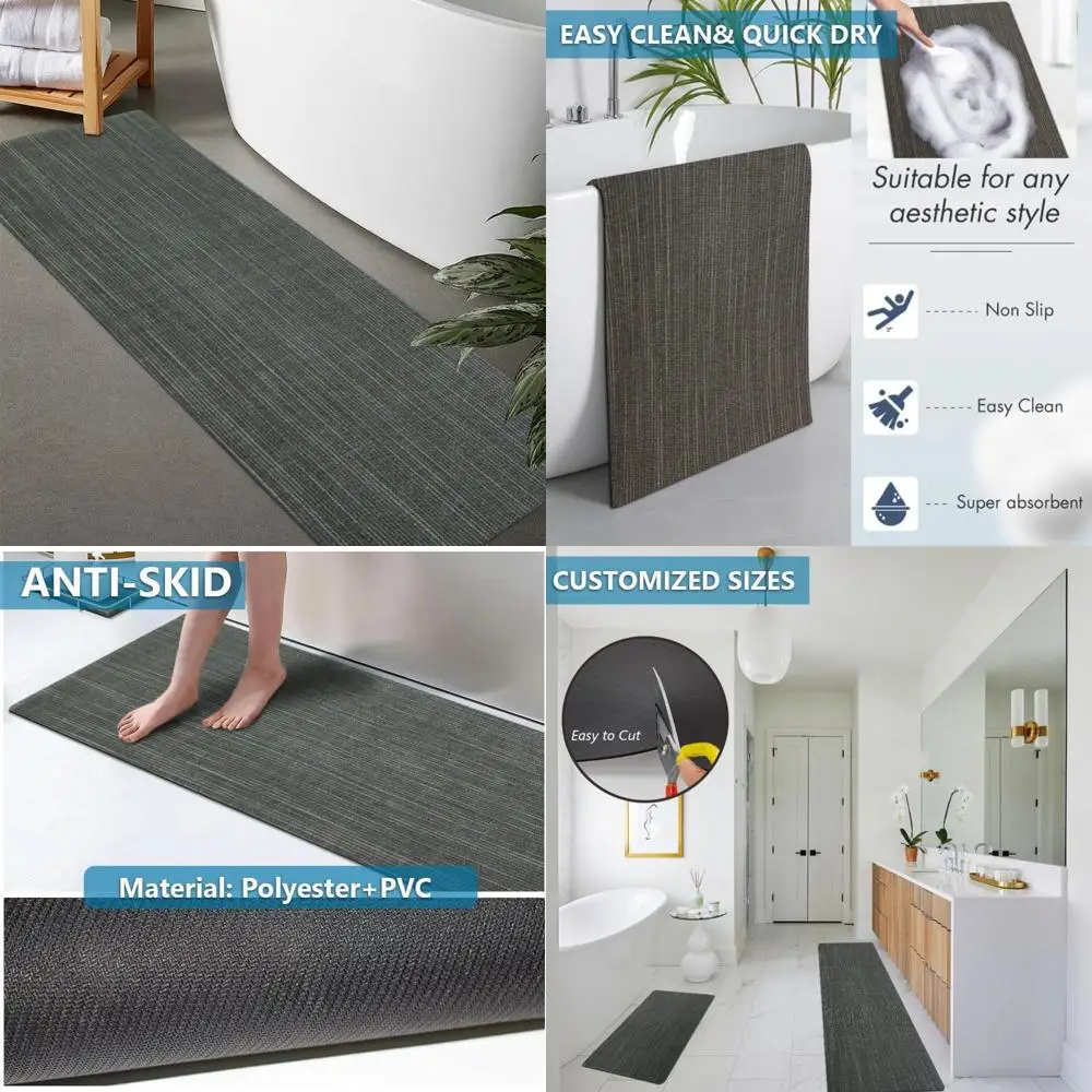 custom-sized rubber non-slip, quick-dry, absorbent thin bathroom rugs for doorways, washable floor mats
custom-sized rubber non-slip, quick-dry, absorbent thin bathroom rugs for doorways, washable floor mats