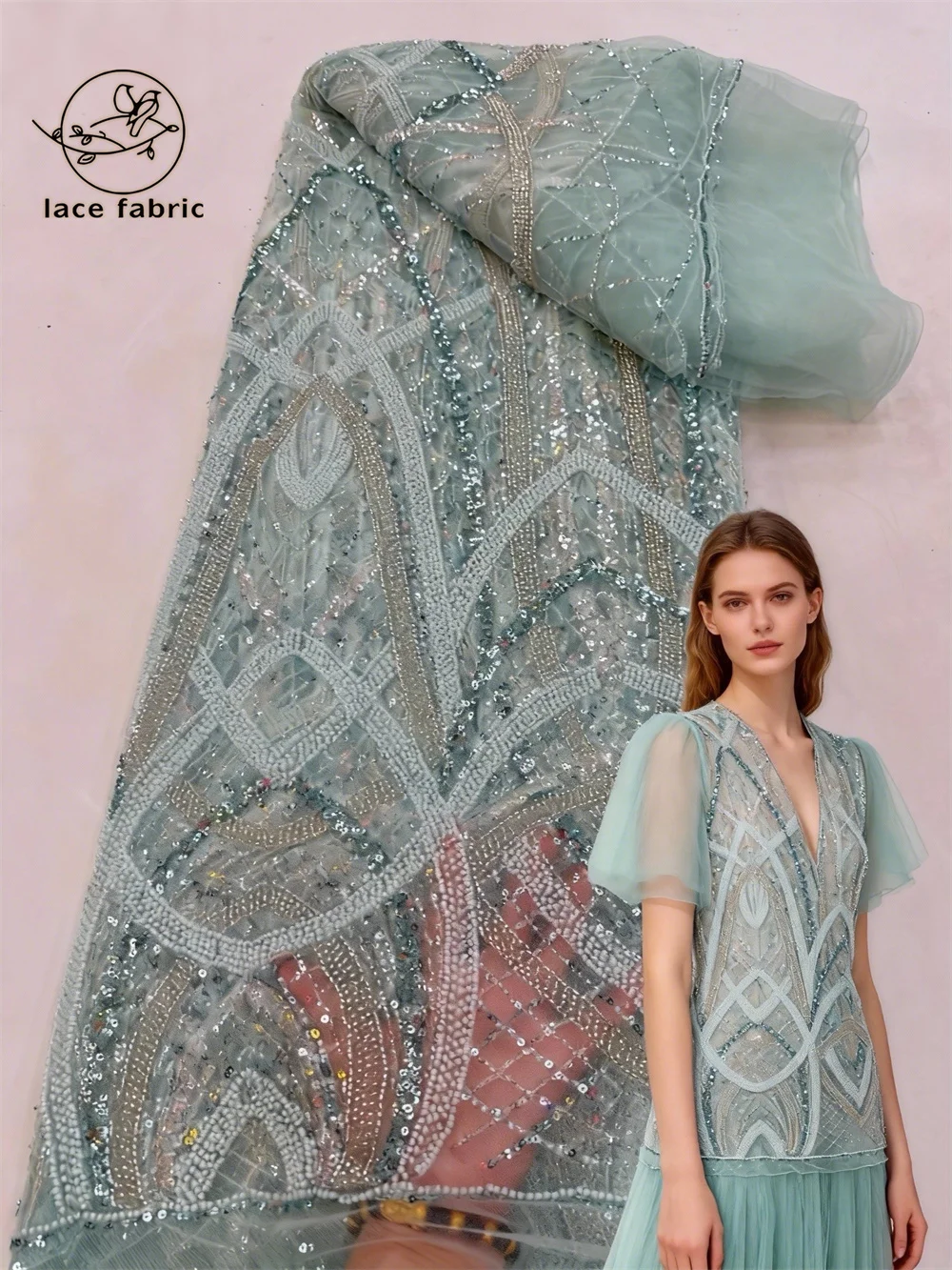 African Heavy Beaded Lace Fabric 2026 Nigerian Sequins Groom Lace Fabric Wedding Party Dress Sewing High Quality 5 Yards Women
African Heavy Beaded Lace Fabric 2026 Nigerian Sequins Groom Lace Fabric Wedding Party Dress Sewing High Quality 5 Yards Women