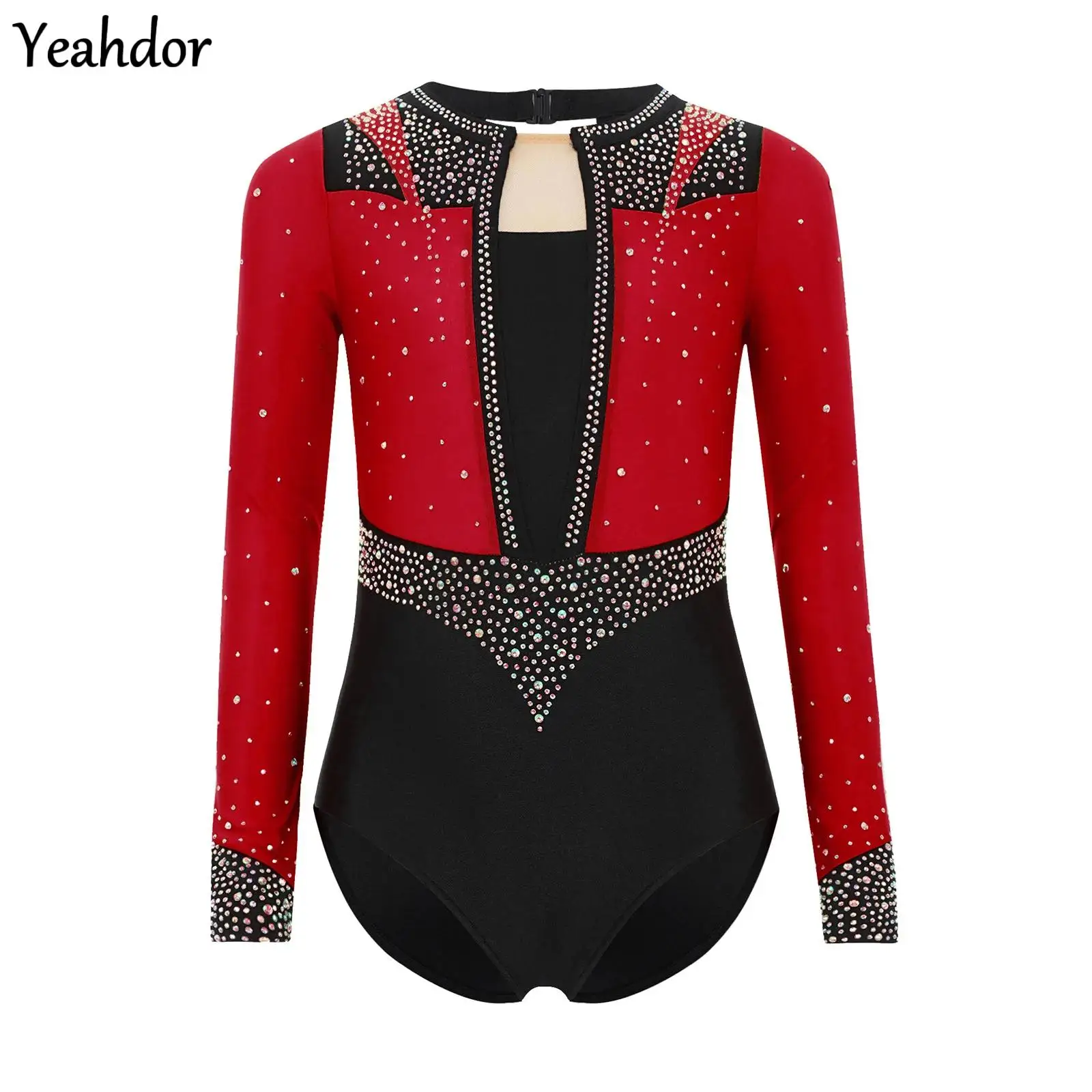 Girls Shiny Rhinestone Long Sleeve Gymnastics Ballet Dance Leotard Unitard Ballroom Figure Skating Bodysuit Jumpsuit Dancewear
Girls Shiny Rhinestone Long Sleeve Gymnastics Ballet Dance Leotard Unitard Ballroom Figure Skating Bodysuit Jumpsuit Dancewear