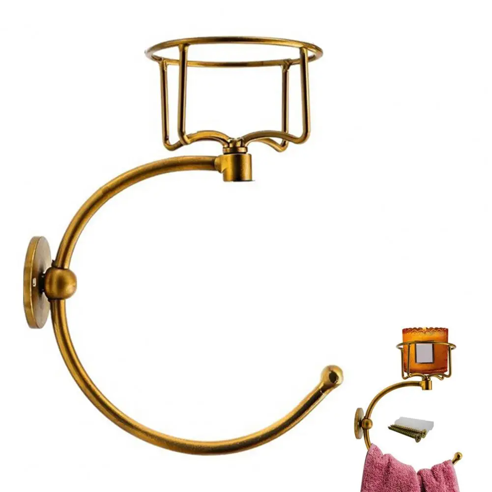Rustic Metal Towel Ring & Candle Holder - Wall Mounted Bathroom Kitchen Organizer - Hand Towel Hanger - Durable Home Decor
Rustic Metal Towel Ring & Candle Holder - Wall Mounted Bathroom Kitchen Organizer - Hand Towel Hanger - Durable Home Decor