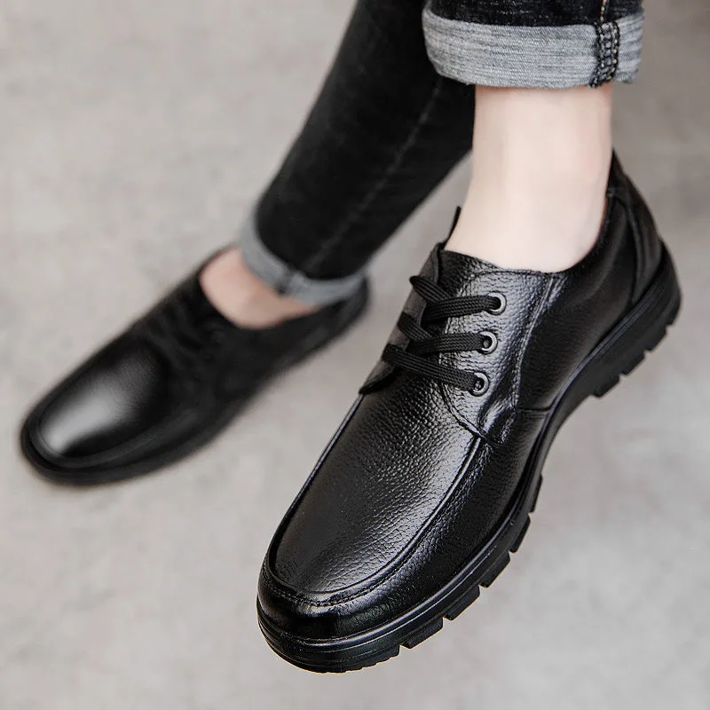 2025 Cowhide Business Brand Male Footwear Soft Comfortable Black Genuine Leather Flat Mens Casual Shoes
2025 Cowhide Business Brand Male Footwear Soft Comfortable Black Genuine Leather Flat Mens Casual Shoes