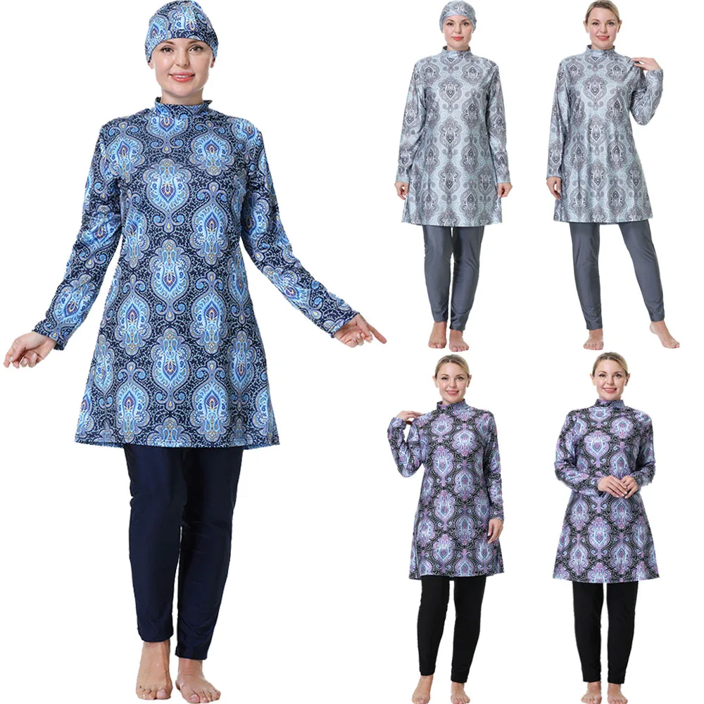 Muslim Swimwear Islam Burkini Femme Musulmane Modesty 3 Piece Set Plus Size Beach Swimwear Arab Women Beachwear Burkini Swimsuit
Muslim Swimwear Islam Burkini Femme Musulmane Modesty 3 Piece Set Plus Size Beach Swimwear Arab Women Beachwear Burkini Swimsuit