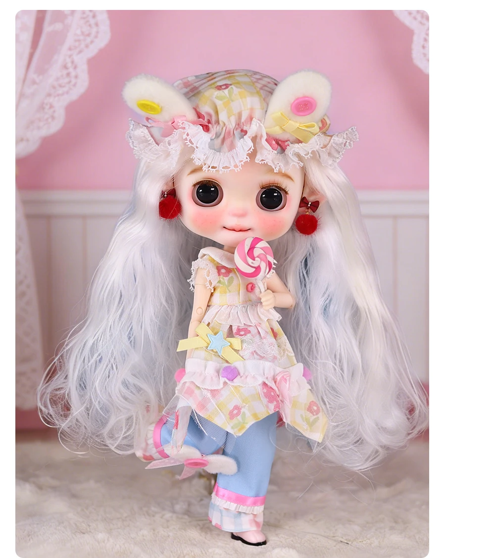 Neo Blythe Doll Pastel Kawaii Plaid Dress Set 2 Neo Blythe Doll Pastel Kawaii Plaid Dress Set 2