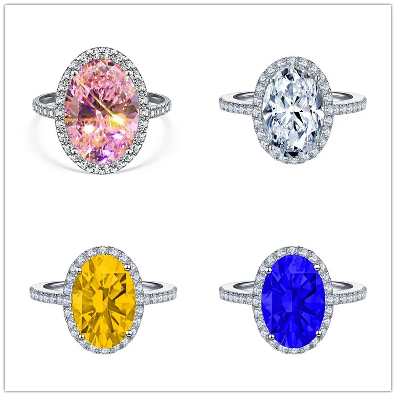 Luxury 925 Sterling Silver Micro-Inlaid Egg-Shaped Pink Zircon Ring Large Size Temperament Jewelry for Women
Luxury 925 Sterling Silver Micro-Inlaid Egg-Shaped Pink Zircon Ring Large Size Temperament Jewelry for Women