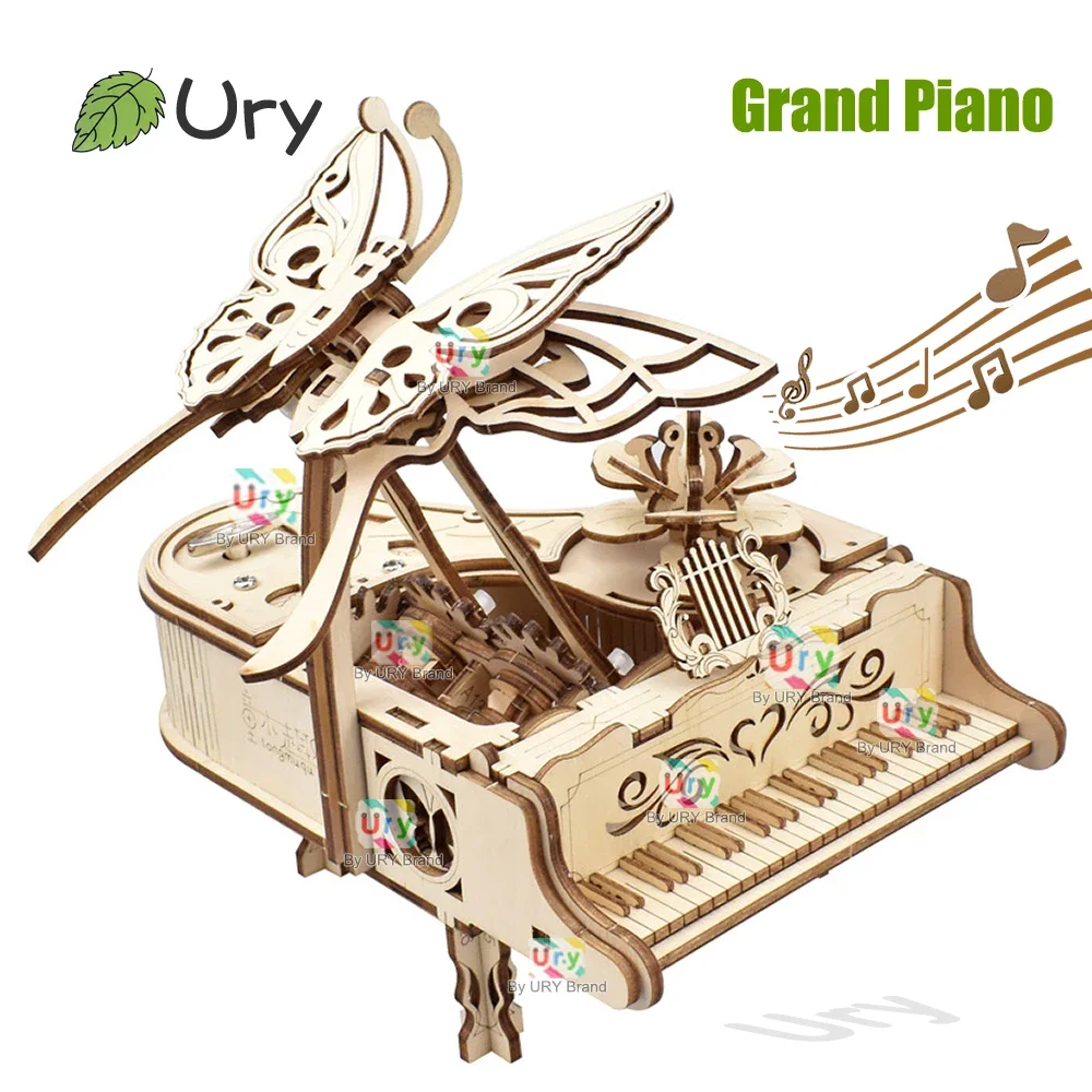 URY 3D деревянная бабочка, рояль, рукоятка, музыкальное движение, сделай сам, ретро-игрушка, модель ритм-устройства для детей, Рождественский подарок
URY 3D деревянная бабочка, рояль, рукоятка, музыкальное движение, сделай сам, ретро-игрушка, модель ритм-устройства для детей, Рождественский подарок