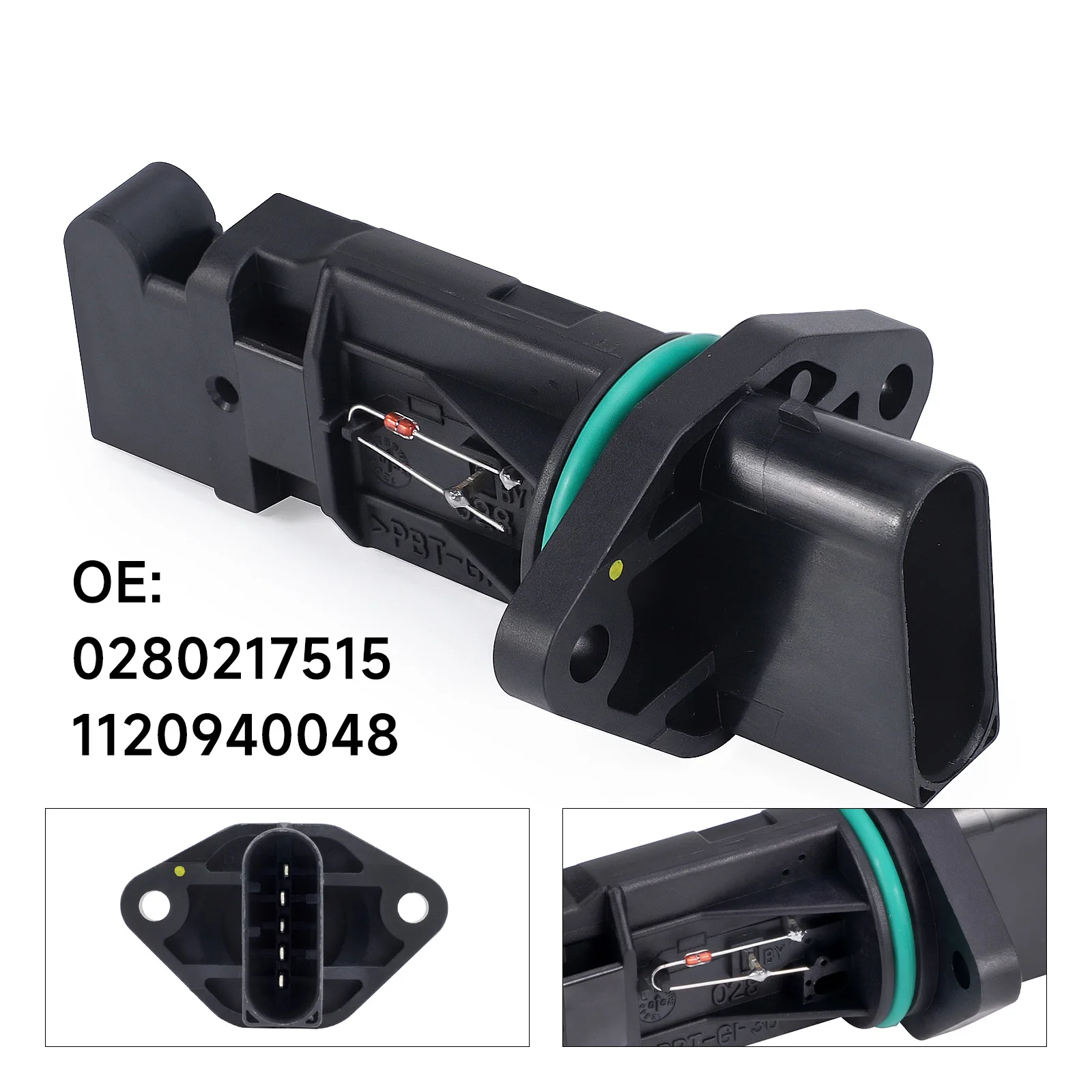 OE 0280217515 1120940048 Black MAF Mass Air Flow Sensor For Mercedes Benz W202 W203 W463 W163 W220 W210 W211 W639 CL203 C208
OE 0280217515 1120940048 Black MAF Mass Air Flow Sensor For Mercedes Benz W202 W203 W463 W163 W220 W210 W211 W639 CL203 C208