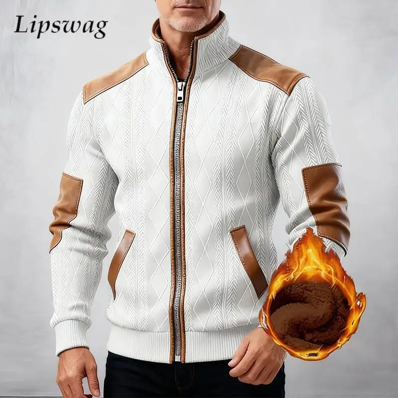 Осень-зима теплые мужские куртки на флисовой подкладке стильная жаккардовая лоскутная куртка на молнии пальто мужская винтажная тонкая верхняя одежда с воротником-стойкой
Осень-зима теплые мужские куртки на флисовой подкладке стильная жаккардовая лоскутная куртка на молнии пальто мужская винтажная тонкая верхняя одежда с воротником-стойкой