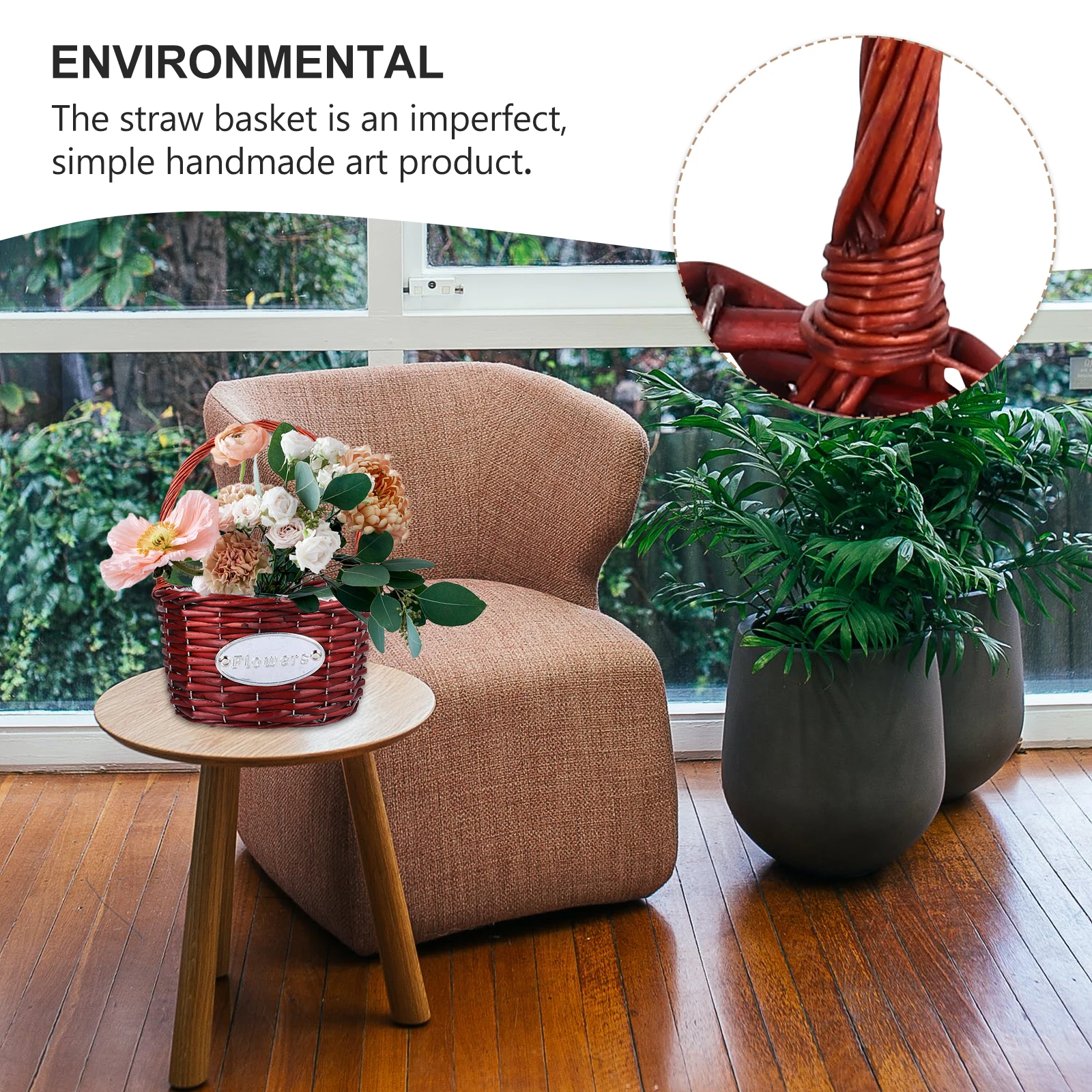 Woven Seagrass Storage Basket Brown Portable Bride Flower Basket for Wedding Banquet Photo Prop Decor Reusable Container
Woven Seagrass Storage Basket Brown Portable Bride Flower Basket for Wedding Banquet Photo Prop Decor Reusable Container