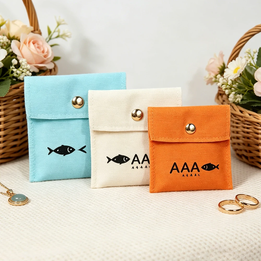 50Pcs Cotton Jewelry Pouch Snap Button Bag Makeup Gift Cosmetic Jewelry Packaging Wedding Favor Logo Printed Closure Sack
50Pcs Cotton Jewelry Pouch Snap Button Bag Makeup Gift Cosmetic Jewelry Packaging Wedding Favor Logo Printed Closure Sack