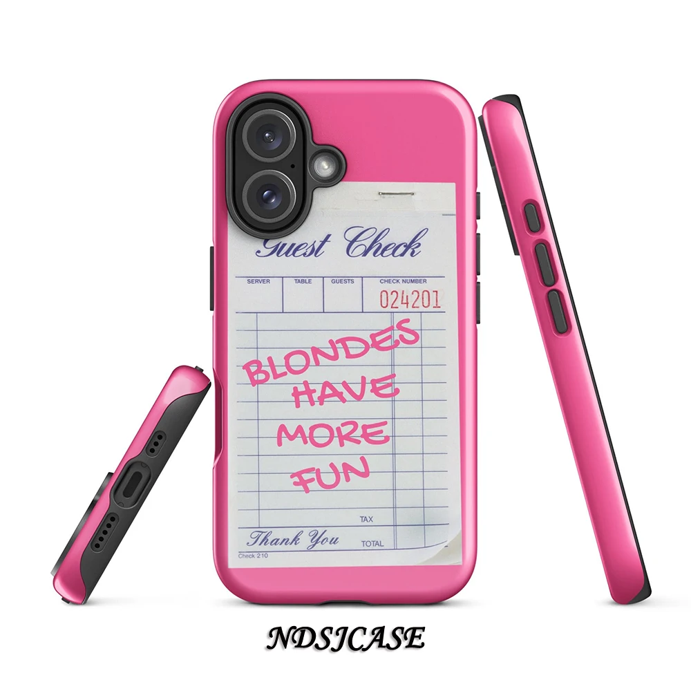 Blondes Have More Fun Phone Case for iPhone 17 16 15 14 13 12 11 Pro Max Air Plus Luxury Double-layer Back Cover
Blondes Have More Fun Phone Case for iPhone 17 16 15 14 13 12 11 Pro Max Air Plus Luxury Double-layer Back Cover