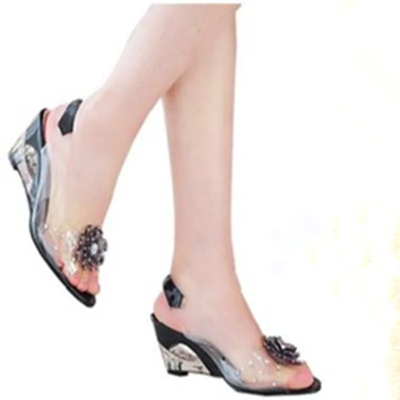 Wedges Sandals Women Summer Sweet Flowers Transparent Open Toe High Heels Sandals Fish Mouth Sandals Plus Size 30-45
Wedges Sandals Women Summer Sweet Flowers Transparent Open Toe High Heels Sandals Fish Mouth Sandals Plus Size 30-45