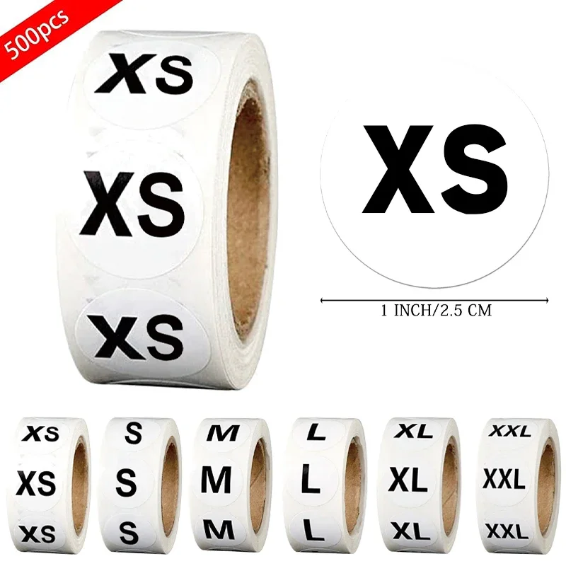 New 500pcs/roll White Size Stickers for Clothes Hat Decoration Tag Sealing Label for Supermarket S/XS/M/L/XL/XXL Symbol Stickers
New 500pcs/roll White Size Stickers for Clothes Hat Decoration Tag Sealing Label for Supermarket S/XS/M/L/XL/XXL Symbol Stickers