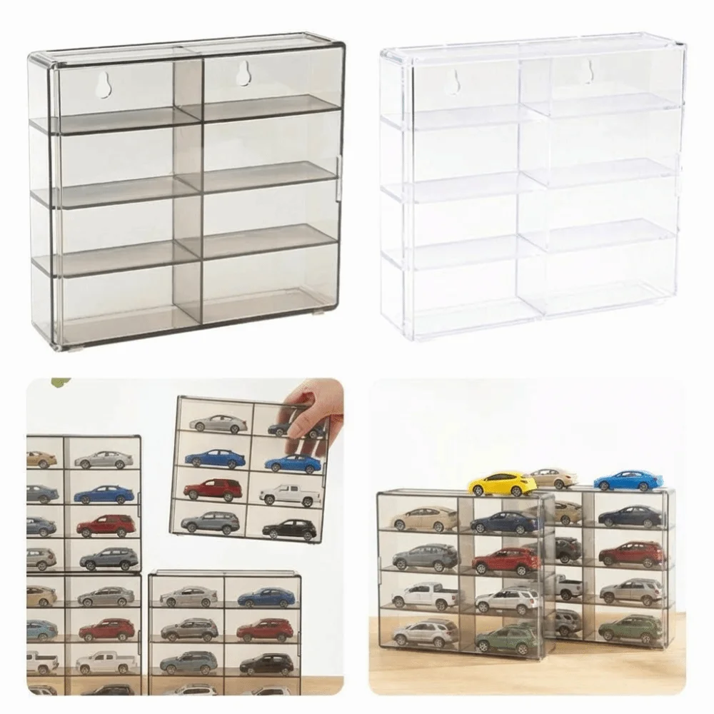 Transparent 1:64 Toy Model Cars Display Box Acrylic Dustproof Cabinet Wall Mounted 8 Grids Storage Box for Hotwheels Cars
Transparent 1:64 Toy Model Cars Display Box Acrylic Dustproof Cabinet Wall Mounted 8 Grids Storage Box for Hotwheels Cars