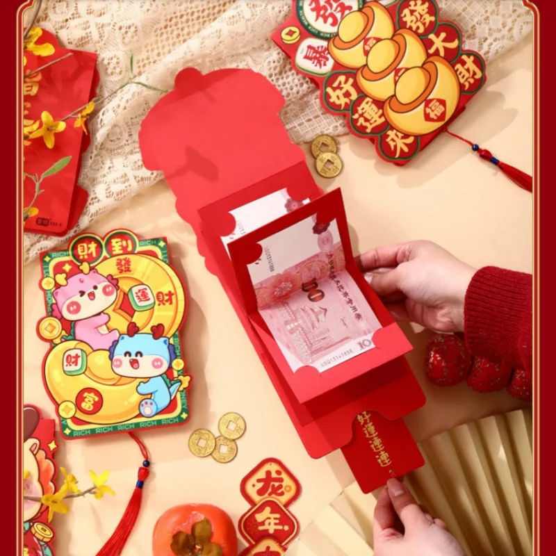 New Year Packet Pull-out Money Pocket Lucky Money Bag Red Envelope Pull-out Best Wishes Blessing Bag Pull Style Red Envelope
New Year Packet Pull-out Money Pocket Lucky Money Bag Red Envelope Pull-out Best Wishes Blessing Bag Pull Style Red Envelope