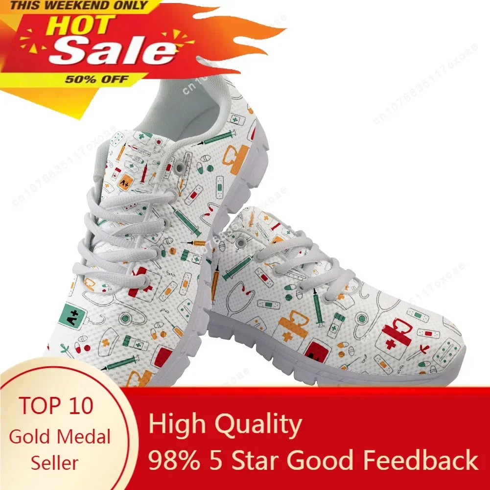 Cartoon Nurse Supplie Pattern Sneakers Women Lace-Up Shoes Spring Travel Mesh Footwear Girls Daily Flats Style Custom
Cartoon Nurse Supplie Pattern Sneakers Women Lace-Up Shoes Spring Travel Mesh Footwear Girls Daily Flats Style Custom
