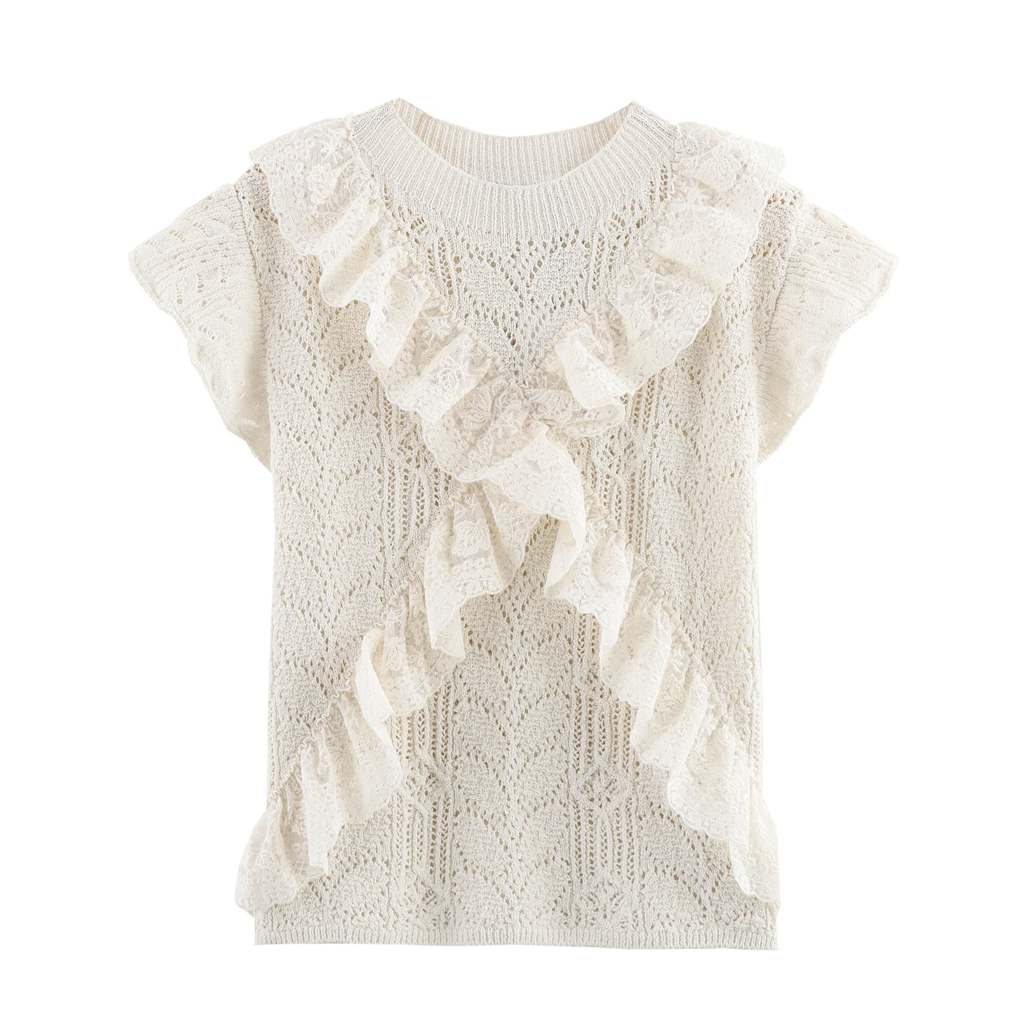 ZBZA Spring New Women's Faion Knitted Me Fabric Layered Embroidery Top Polyester Fiber Loose Fit ort Sve round Ne
ZBZA Spring New Women's Faion Knitted Me Fabric Layered Embroidery Top Polyester Fiber Loose Fit ort Sve round Ne