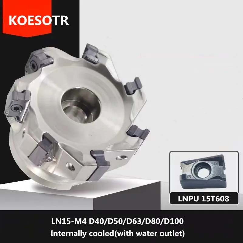 LN15-M4 D50 D63 D80 D100double-sided 90 degree fast feed with water outlet internal cooling cutter head LNPU 15T608 turning tool
LN15-M4 D50 D63 D80 D100double-sided 90 degree fast feed with water outlet internal cooling cutter head LNPU 15T608 turning tool