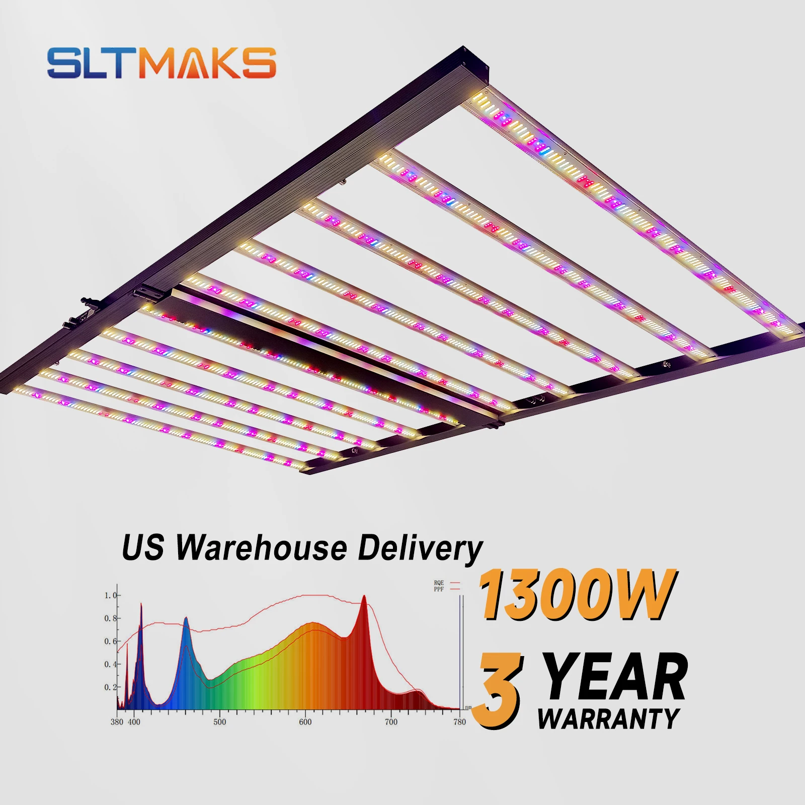 SLTMAKS USA Stock 4x6FT 10 Bars 1300w Led Grow Light 4.2lbs Yield Commercial Full Spectrum UV IR Grow Light Led
SLTMAKS USA Stock 4x6FT 10 Bars 1300w Led Grow Light 4.2lbs Yield Commercial Full Spectrum UV IR Grow Light Led