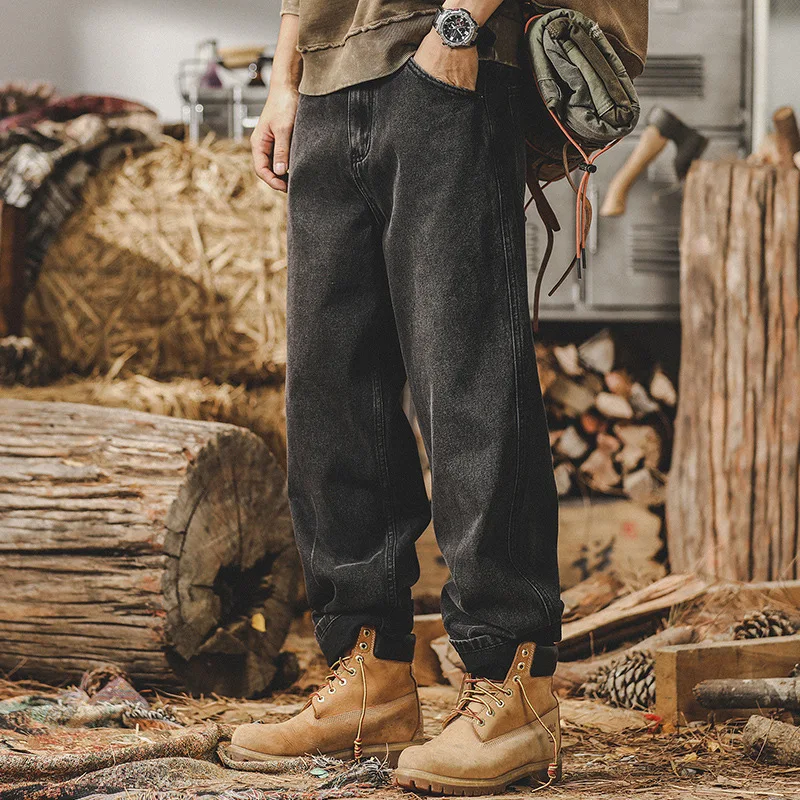 Тяжелые классические черные джинсы в американском стиле, мужские прямые свободные брюки большого размера, простые повседневные длинные брюки в стиле ретро, мужские весенне-осенние
Тяжелые классические черные джинсы в американском стиле, мужские прямые свободные брюки большого размера, простые повседневные длинные брюки в стиле ретро, мужские весенне-осенние