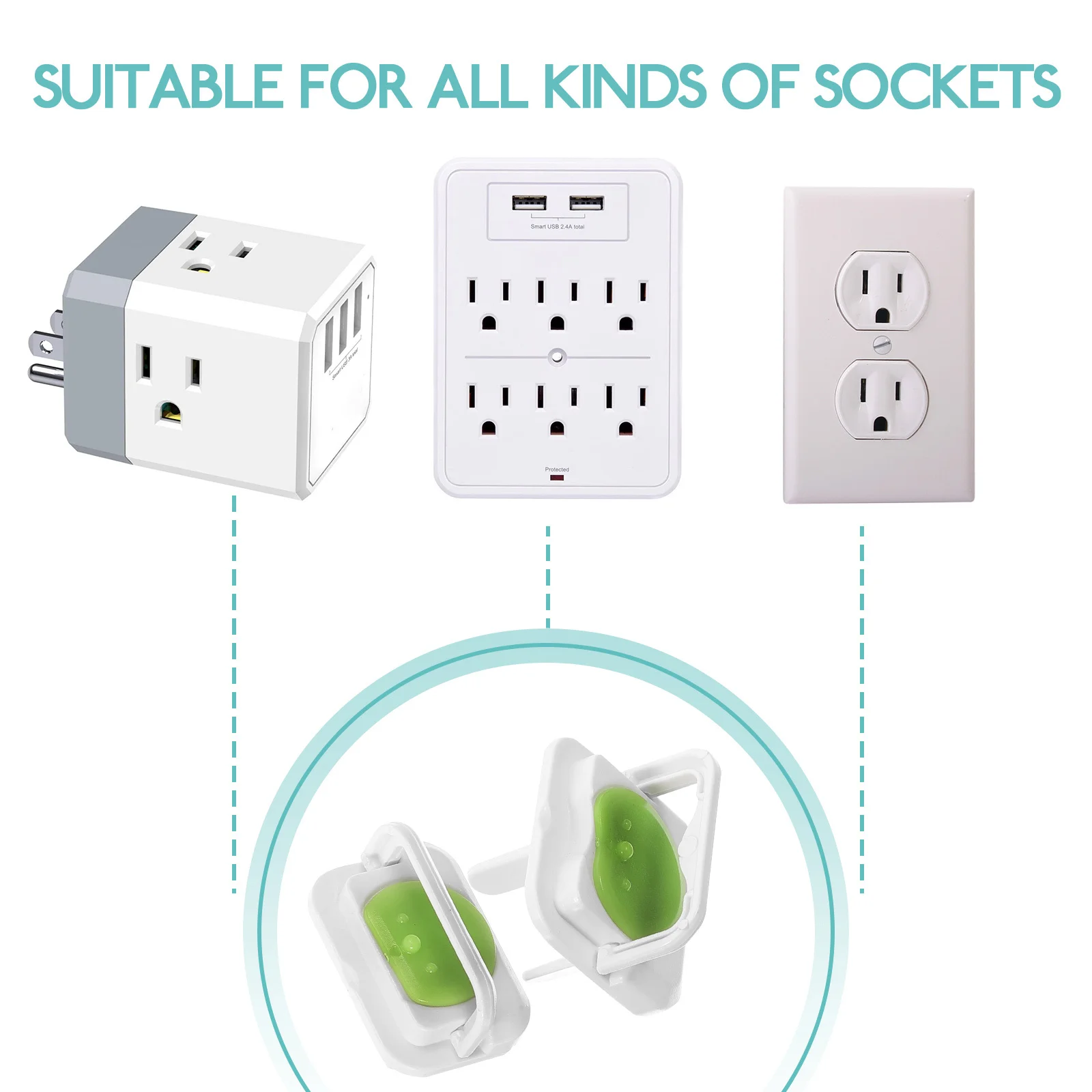 24pcs Outlet For Kids Baby Proofing Plug Covers Plastic Child Safety Socket Protector Cover Socket Protectors 2 Prong 3 Prong
24pcs Outlet For Kids Baby Proofing Plug Covers Plastic Child Safety Socket Protector Cover Socket Protectors 2 Prong 3 Prong