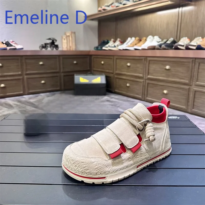 Thick Soled Lace Up Casual Shoes Fashionable Trendy Soft Soled Comfortable Velcro Design Round Toe Versatile Flat Shoes
Thick Soled Lace Up Casual Shoes Fashionable Trendy Soft Soled Comfortable Velcro Design Round Toe Versatile Flat Shoes