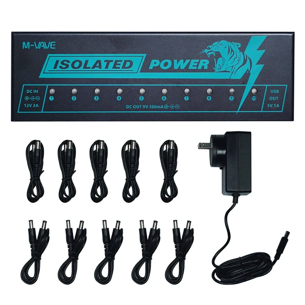 M-VAVE Guitar Effect Pedal Processsor Power Supply 10 Isolated DC Outputs/9V 300mA Overcurrent Protection Guitar Accessories
M-VAVE Guitar Effect Pedal Processsor Power Supply 10 Isolated DC Outputs/9V 300mA Overcurrent Protection Guitar Accessories
