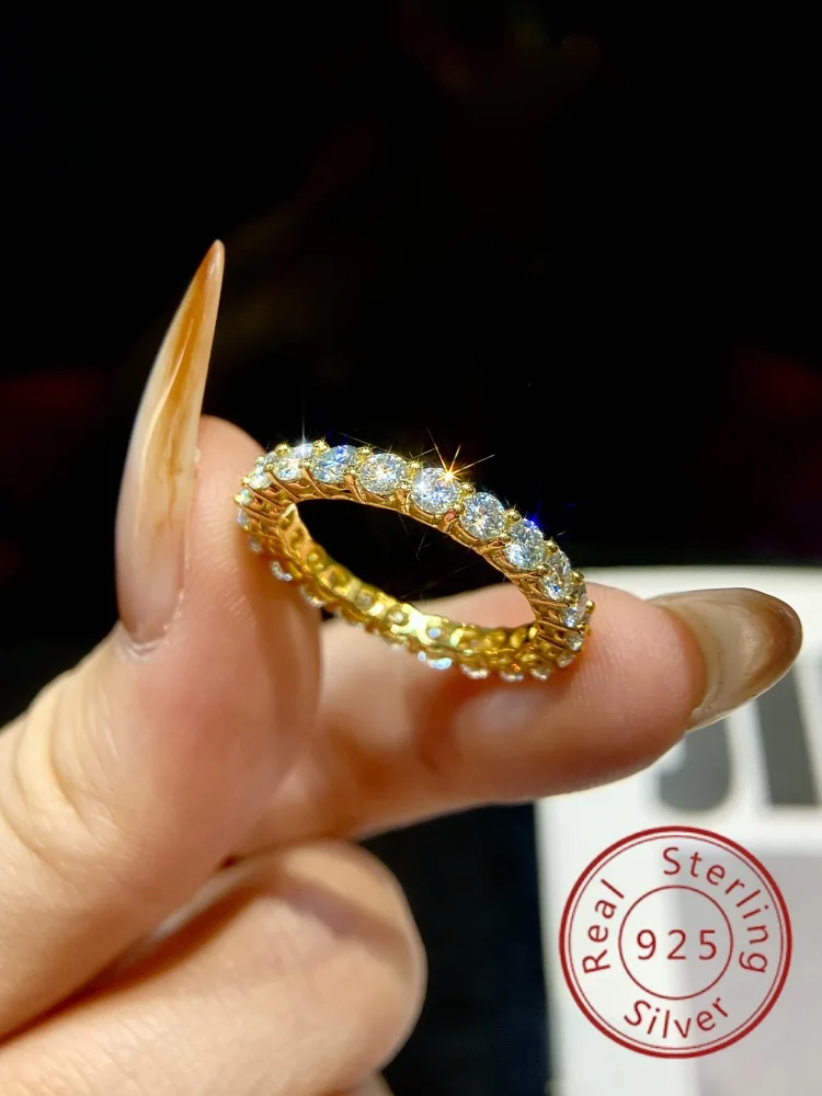 925 Sterling Silver Simplicity Classic Zircon Single Row Ring For Women Engagement Wedding Luxury High Quality Fine Jewelry
925 Sterling Silver Simplicity Classic Zircon Single Row Ring For Women Engagement Wedding Luxury High Quality Fine Jewelry