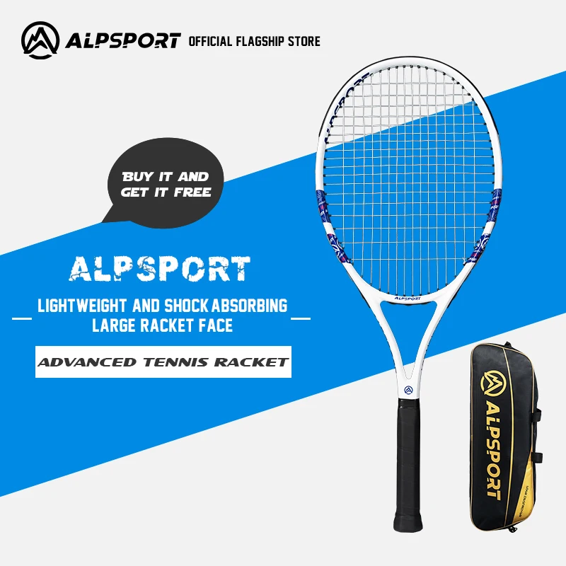 ALPSPORT Carbon Fiber Tennis Racket with Bag – Lightweight Blue Design for Beginners & Adults, Training & Professional Matches
ALPSPORT Carbon Fiber Tennis Racket with Bag – Lightweight Blue Design for Beginners & Adults, Training & Professional Matches