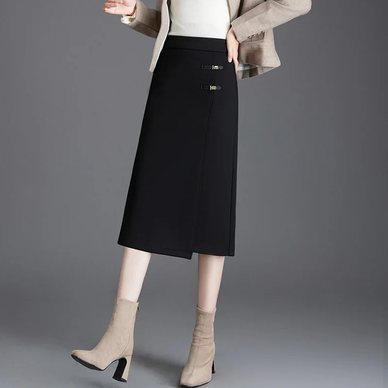 Юбка-миди с высокой талией, асимметричная, А-силуэт, облегающая, в корейском стиле, для офиса, из смесового полиэстера
Юбка-миди с высокой талией, асимметричная, А-силуэт, облегающая, в корейском стиле, для офиса, из смесового полиэстера