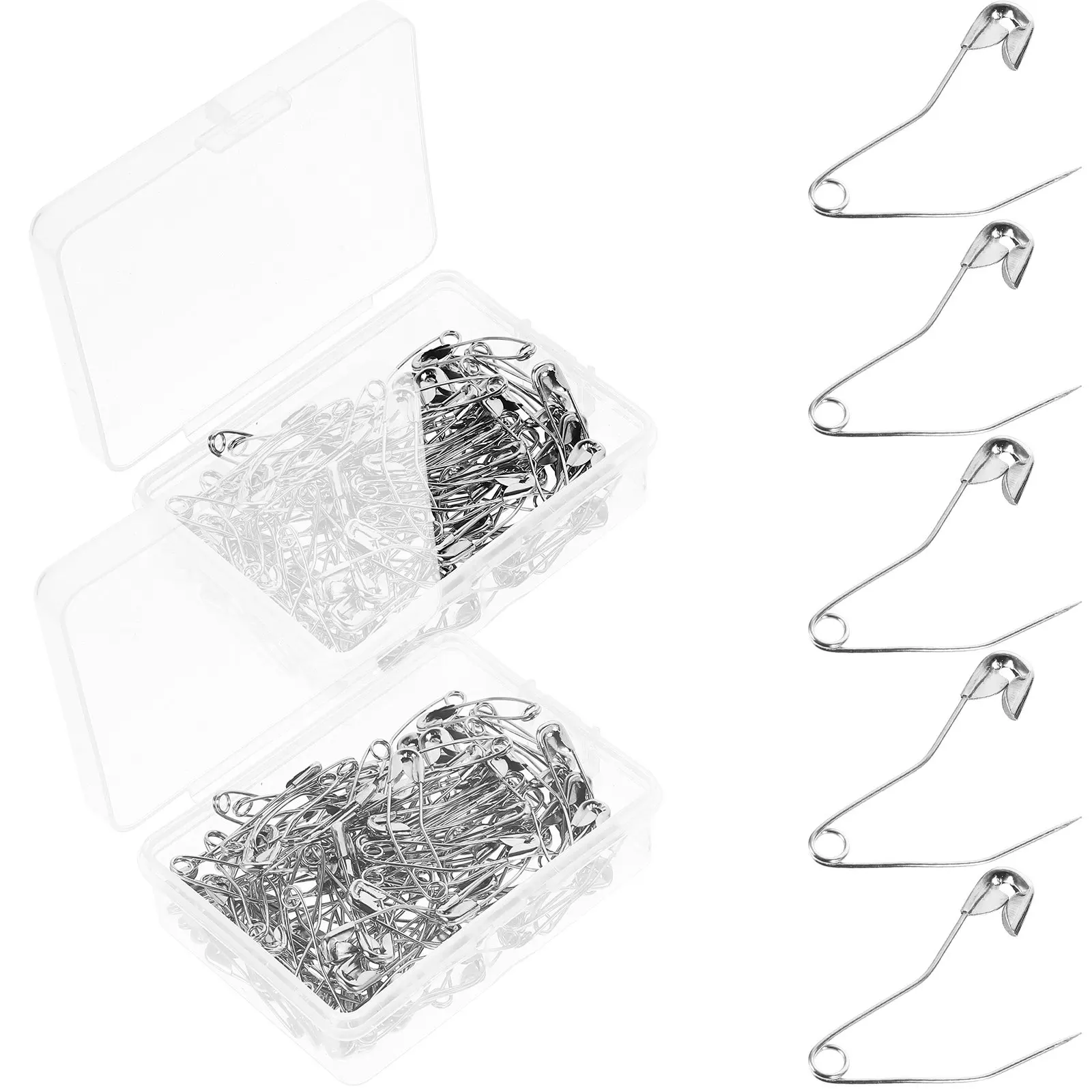 200Pcs Premium Curved Safety Pins Stainless Steel Rust Proof for Sewing Quilting Crafts DIY Accessories Pin for Fabric Bags
200Pcs Premium Curved Safety Pins Stainless Steel Rust Proof for Sewing Quilting Crafts DIY Accessories Pin for Fabric Bags