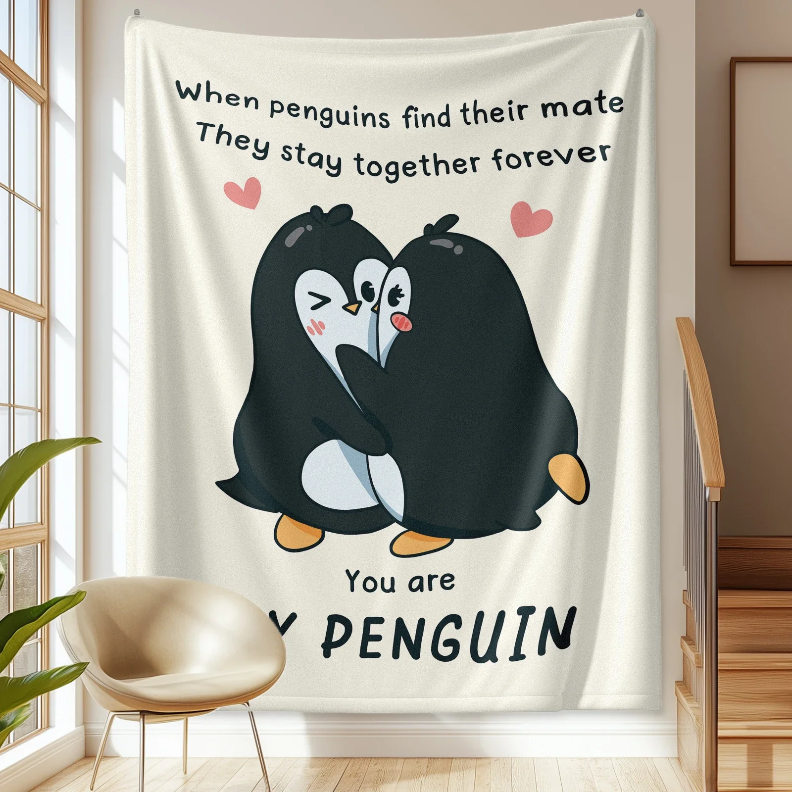 Gratitude and love flannel blanket featuring penguin love quotes and cat affectionate messages perfect for couples
Gratitude and love flannel blanket featuring penguin love quotes and cat affectionate messages perfect for couples