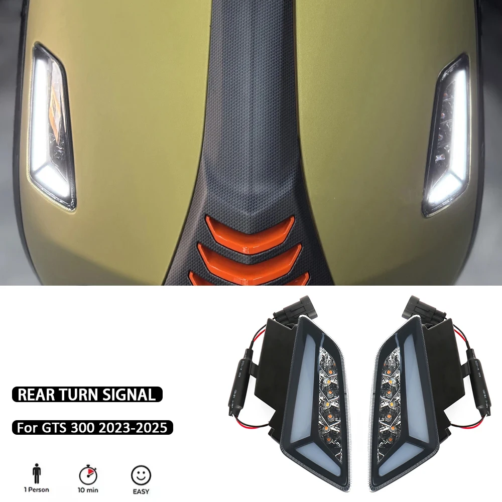 Scooter Front & Rear Motorcycle Turn Signal Light Indicator Lamp Smoky Lens For Vespa GTS300 gts300 GTS 300 2023 2024 2025
Scooter Front & Rear Motorcycle Turn Signal Light Indicator Lamp Smoky Lens For Vespa GTS300 gts300 GTS 300 2023 2024 2025