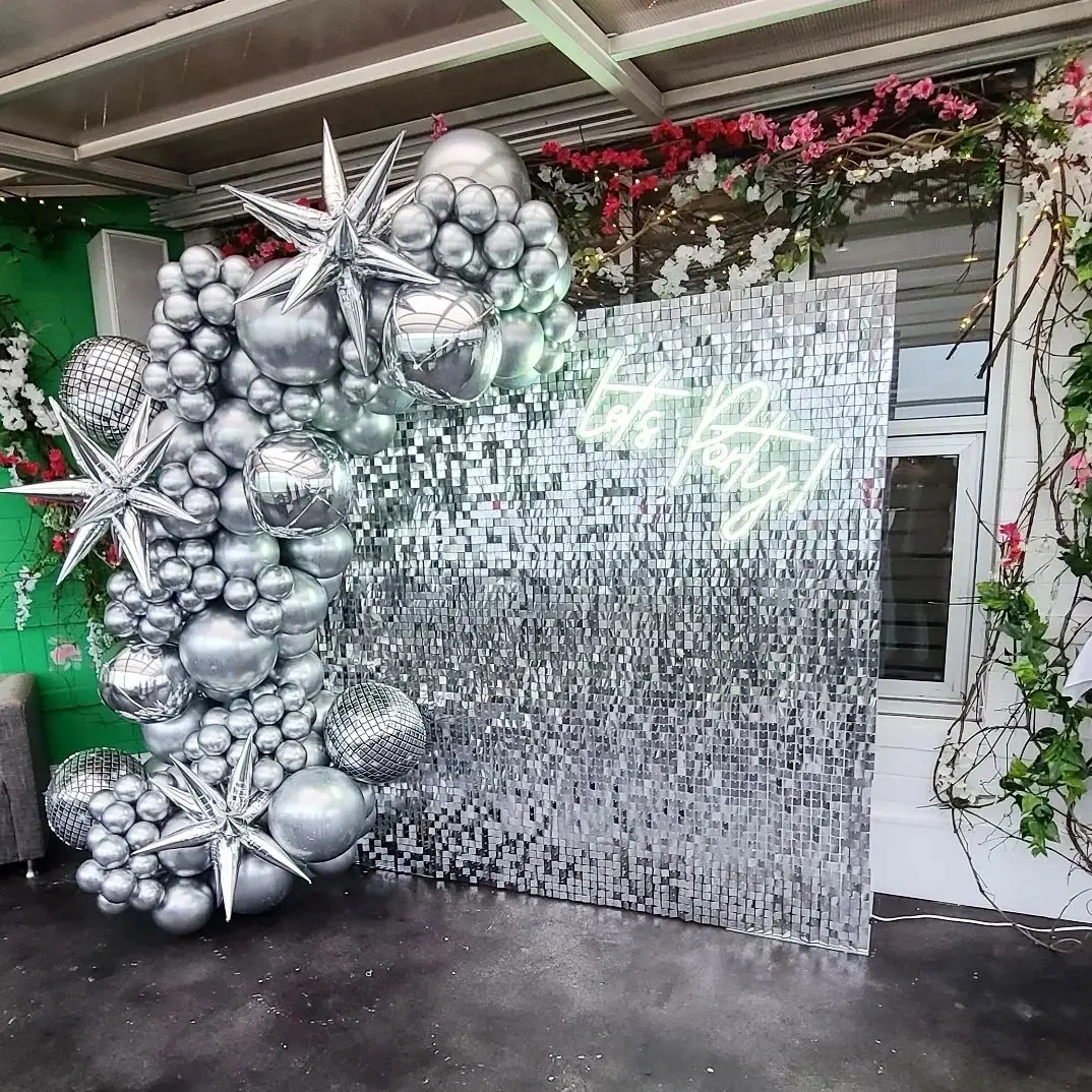 Colourful Room Decor Shimmer Glitter Sequin Wall Backdrop 18 Panels for Wedding Celebration Bridal Shower Halloween Decoration
Colourful Room Decor Shimmer Glitter Sequin Wall Backdrop 18 Panels for Wedding Celebration Bridal Shower Halloween Decoration