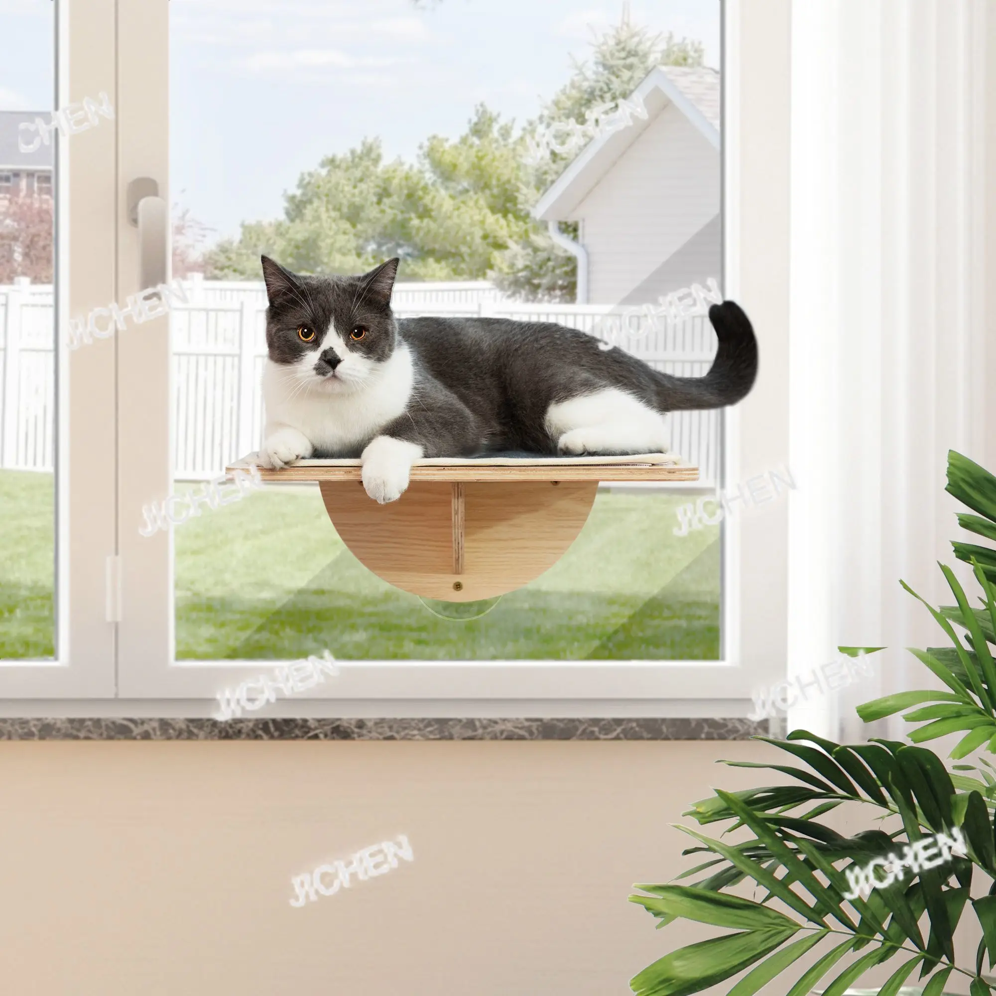 Подвесная лежанка для кошек JC с креплением на окно, сильными присосками, съемным войлочным покрытием, двумя способами установки, в натуральном стиле, гамак/кровать для питомцев.
Подвесная лежанка для кошек JC с креплением на окно, сильными присосками, съемным войлочным покрытием, двумя способами установки, в натуральном стиле, гамак/кровать для питомцев.