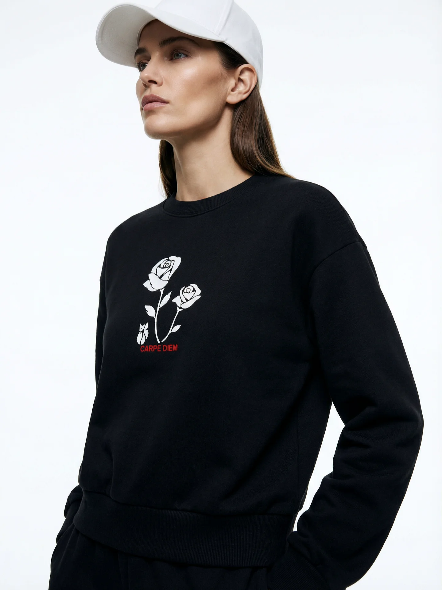 Новая женская толстовка с круглым вырезом и принтом, с длинными рукавами, черная, из комфортной смеси хлопка и полиэстера, для повседневной носки
Новая женская толстовка с круглым вырезом и принтом, с длинными рукавами, черная, из комфортной смеси хлопка и полиэстера, для повседневной носки