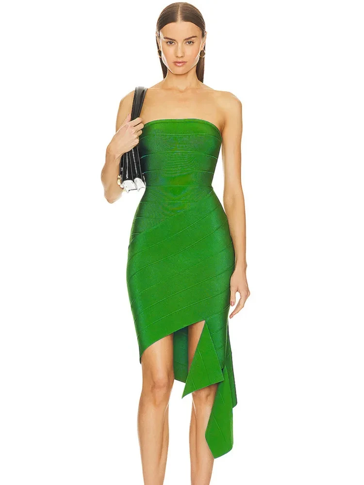 2024 Women Celebrity Sexy Strapless Backless Green Mini Bodycon Summer Bandage Dress Elegant Evening Club Party Outfit
2024 Women Celebrity Sexy Strapless Backless Green Mini Bodycon Summer Bandage Dress Elegant Evening Club Party Outfit