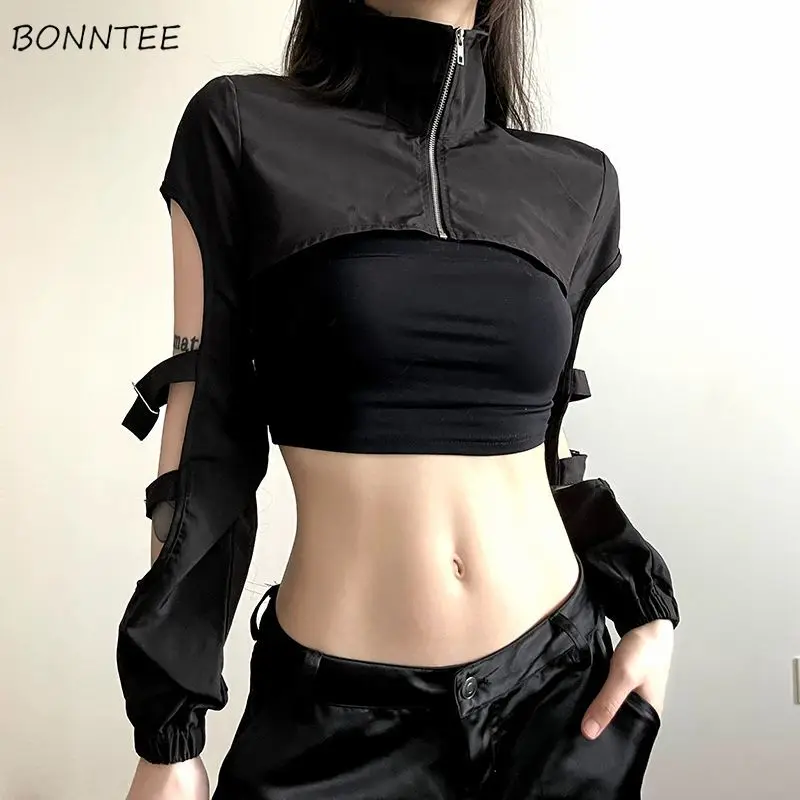 Micro Jackets Women Zipper Long Sleeve Gothic All-match Y2k Hollow Out Unique Sexy Spicy Girls Cool Streetwear Summer Coats Chic
Micro Jackets Women Zipper Long Sleeve Gothic All-match Y2k Hollow Out Unique Sexy Spicy Girls Cool Streetwear Summer Coats Chic