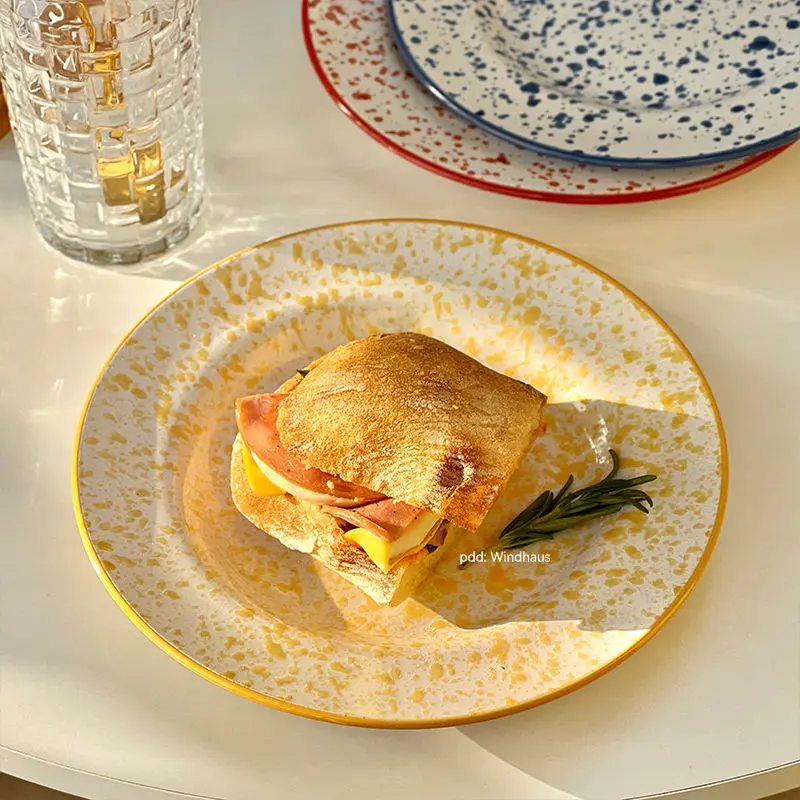Plate Korean Style Splashing Ink Ink Dot Imitation Enamel Underglaze Color Simple Creative Personality Breakfast Ceramic Disc
Plate Korean Style Splashing Ink Ink Dot Imitation Enamel Underglaze Color Simple Creative Personality Breakfast Ceramic Disc
