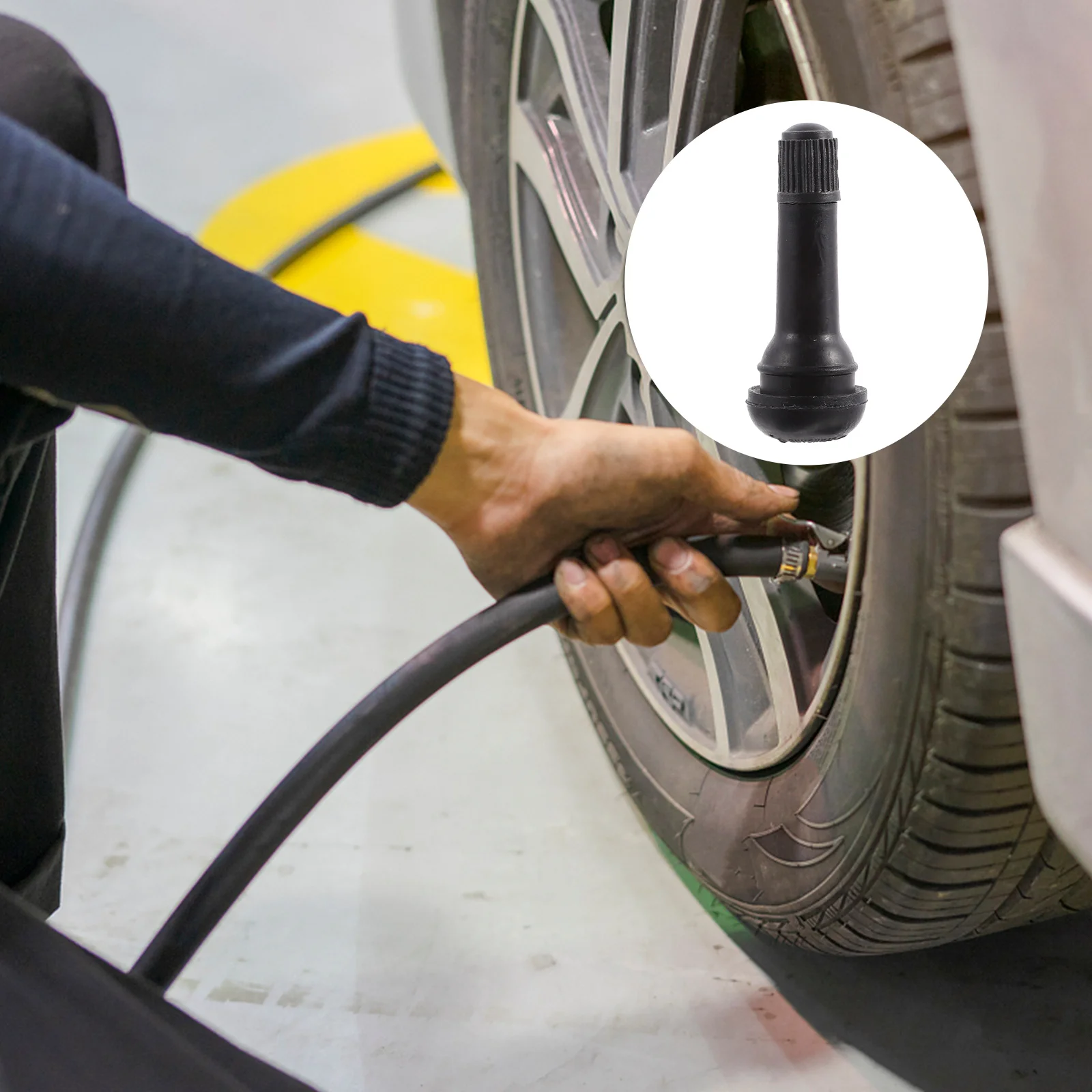 10 Pcs Tubeless Valve Replacement Stem Caps TR414 Car Tire Scientifically Designed Rubber Practicable
10 Pcs Tubeless Valve Replacement Stem Caps TR414 Car Tire Scientifically Designed Rubber Practicable