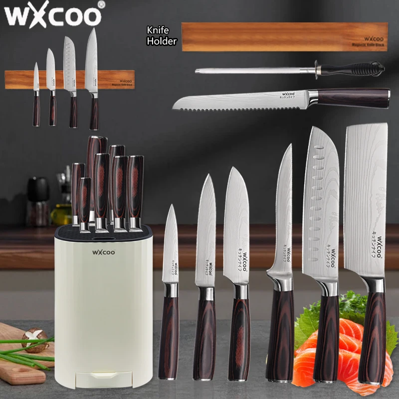 Professional Kitchen Knives Damascus Laser Chef's Knife Bone Cutter Stainless Steel Bread Fruit Melon Knife for Cooking Tools
Professional Kitchen Knives Damascus Laser Chef's Knife Bone Cutter Stainless Steel Bread Fruit Melon Knife for Cooking Tools