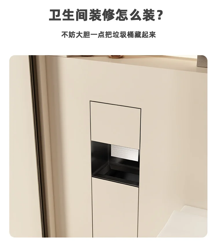 Recessed Toilet Niche Metal Tissue Holder Hidden Tile Trash Can Luxury Embedded Bathroom Wall Storage Organizer
Recessed Toilet Niche Metal Tissue Holder Hidden Tile Trash Can Luxury Embedded Bathroom Wall Storage Organizer